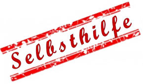 Schriftzug "Selbsthilfe" Stempel "Selbsthilfe"